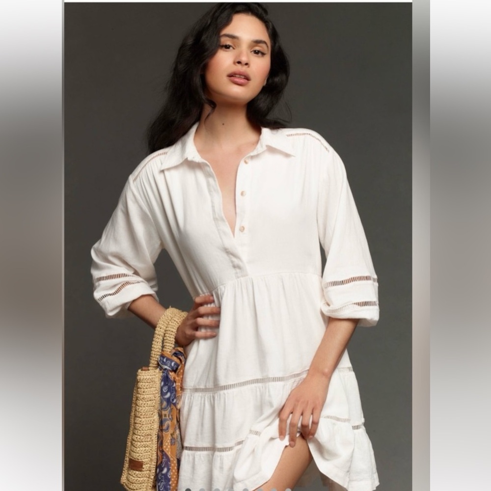 Anthropologie Maeve Bettina Mini Shirt Dress